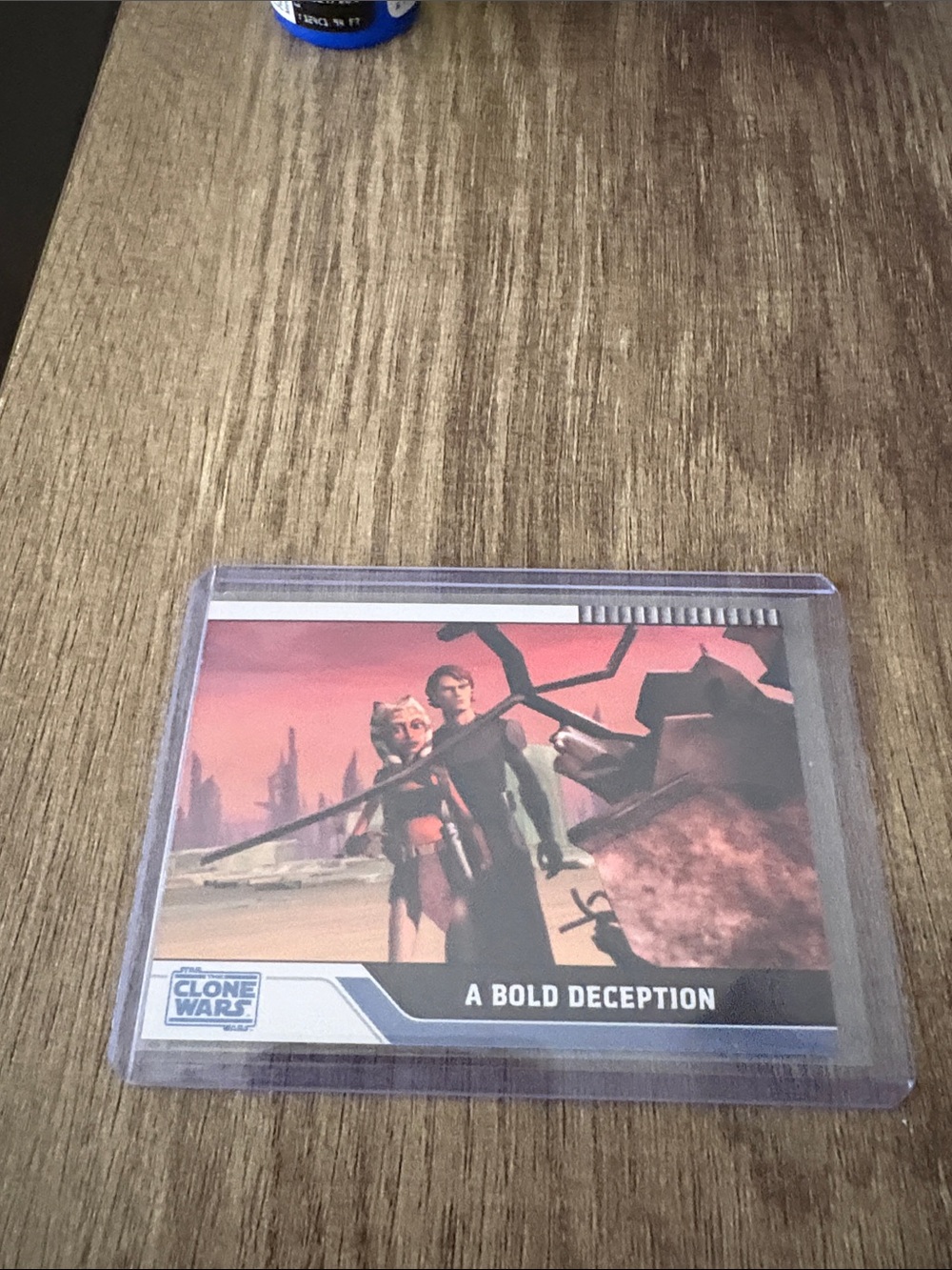 Topps Star Wars card with blue and tan accents